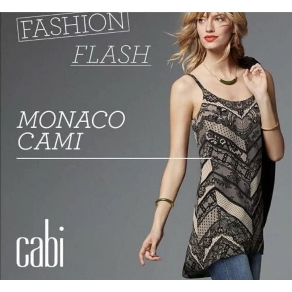 CAbi Monaco, Black and Nude Cami Top Sz. S